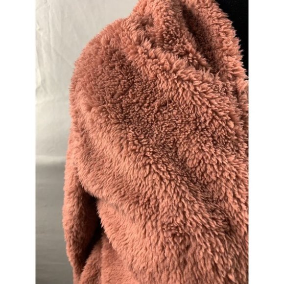 Striped Zip Up Hooded Teddy Jacket - Picture 5 of 5